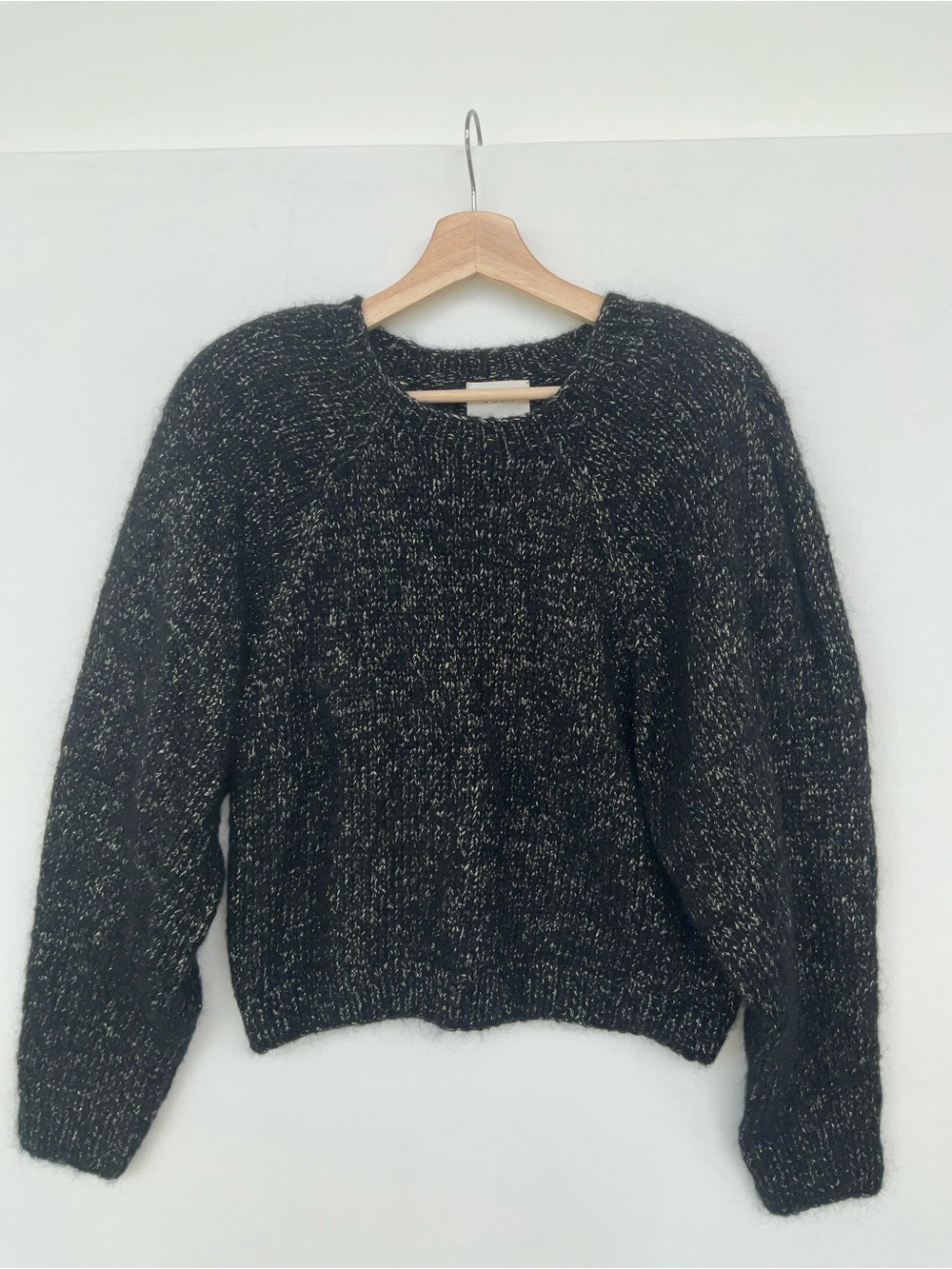 Doen Black Scoopneck Wool Jumper Sweater - Picture 1 of 4